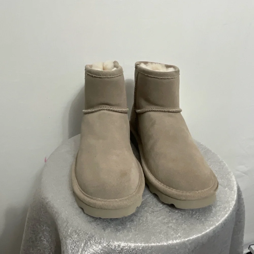 Bearpaw Alyssa Short Suede Shearling Boots – Size 7 – New Without Box(B21)@ - Picture 3 of 7